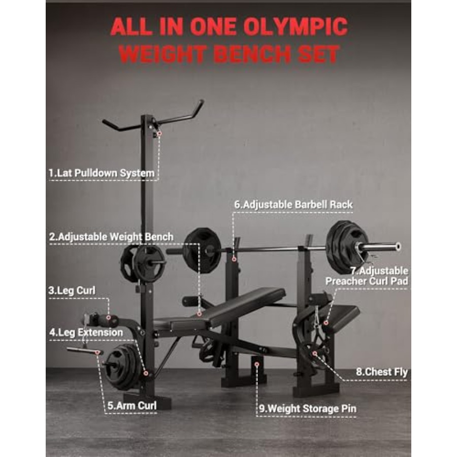 Home Gym 8-in-1 Foldable Weigh - огляд і ціна Home Gym Leg Extension