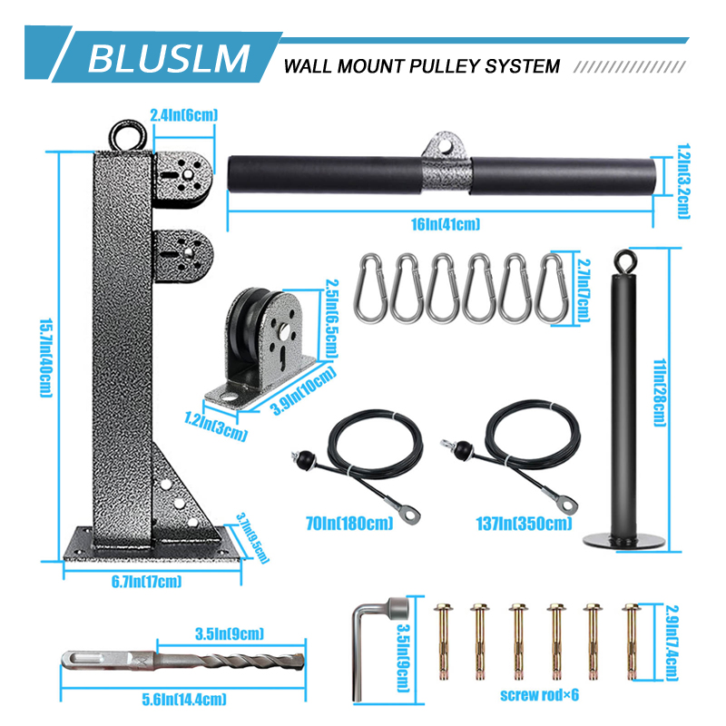 Wall-Mounted Gym Pulley System - огляд і ціна Cable Pulley System