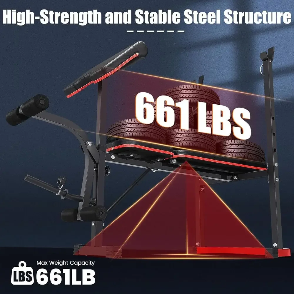 8-in-1 Adjustable Weight Bench - огляд і ціна Home Gym Leg Extension