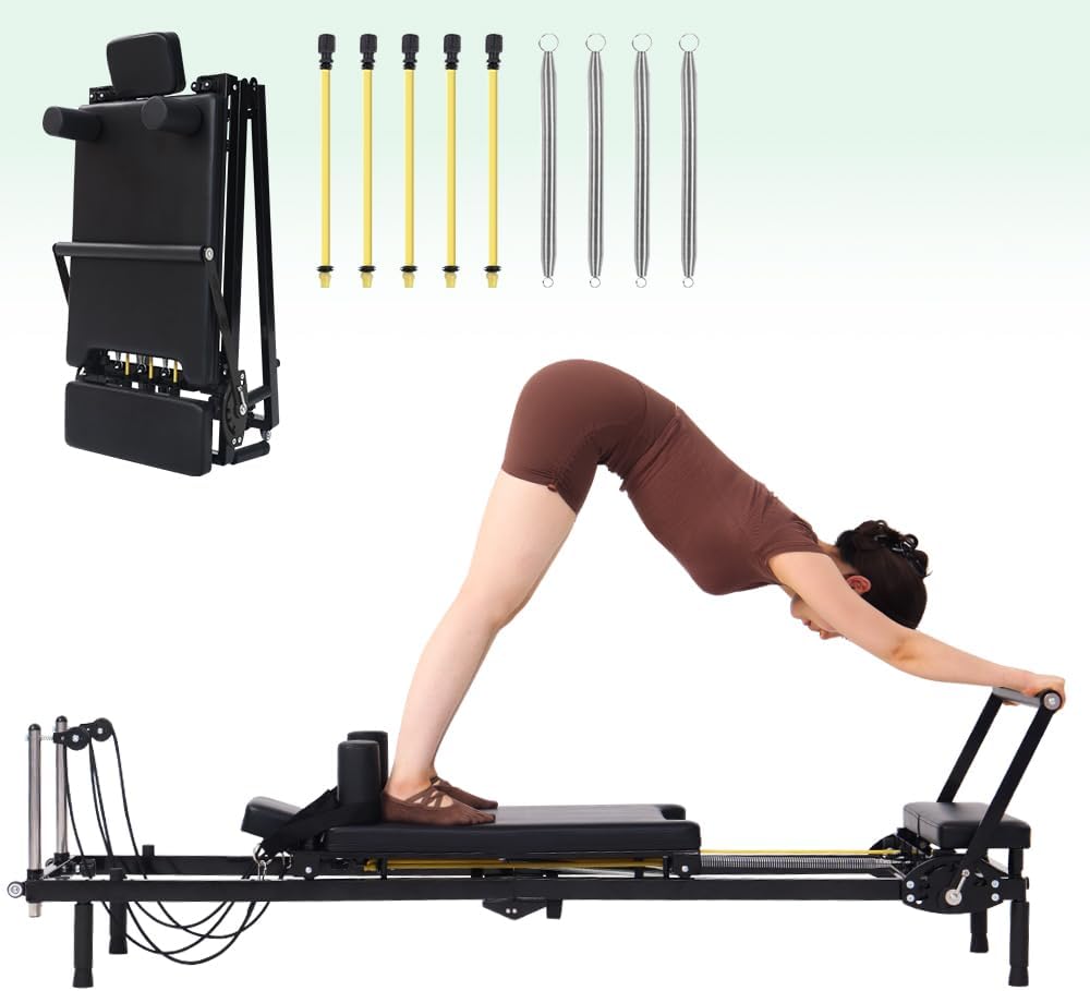 Foldable Pilates Reformer Mach - огляд і ціна Home Gym No Equipment