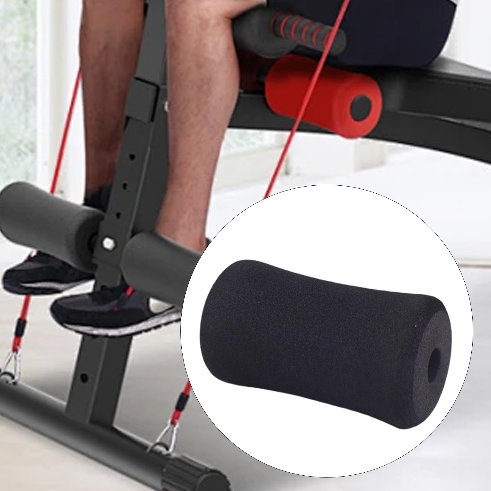 Soft Foam Foot Pad Roller for  - огляд і ціна Home Gym Leg Extension