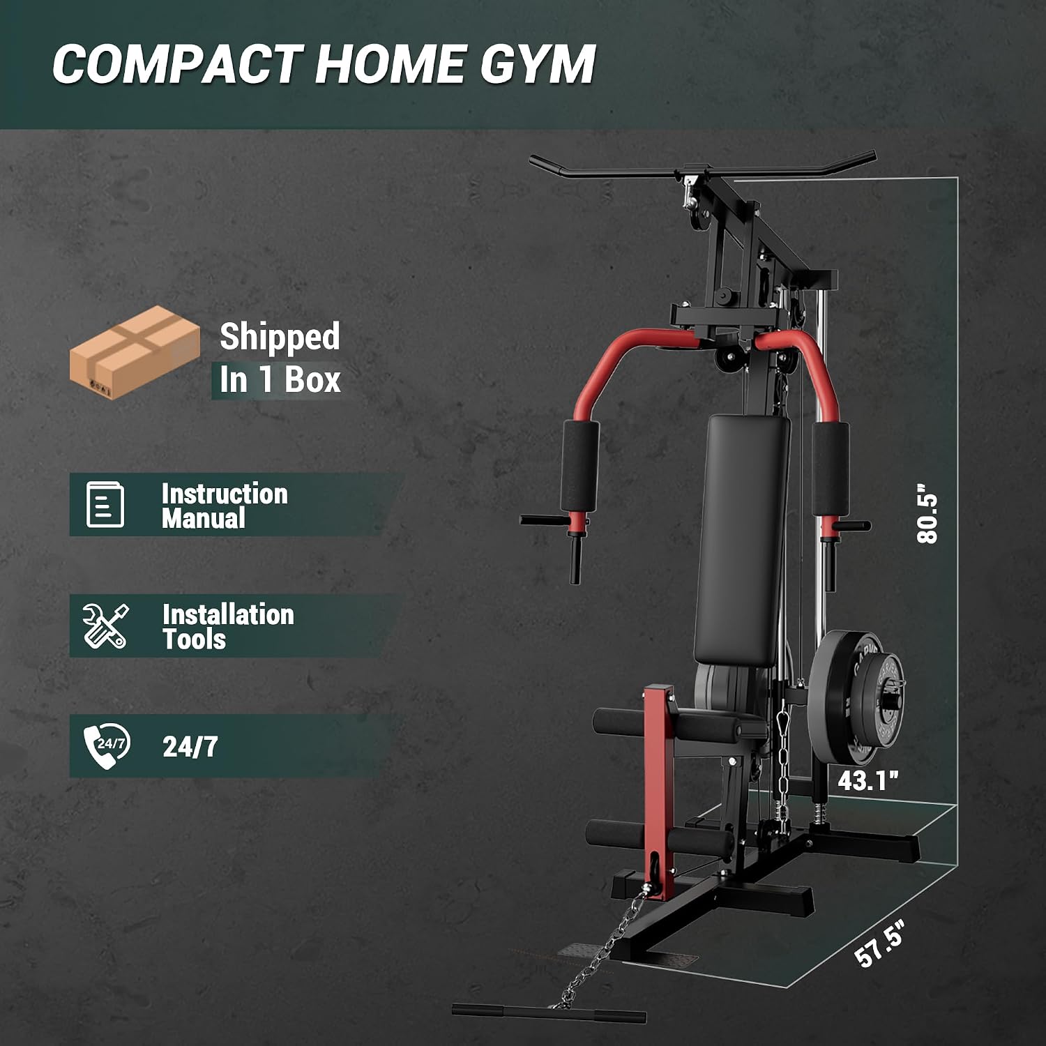 Full-Body Home Gym Machine wit - огляд і ціна Home Gym Leg Extension