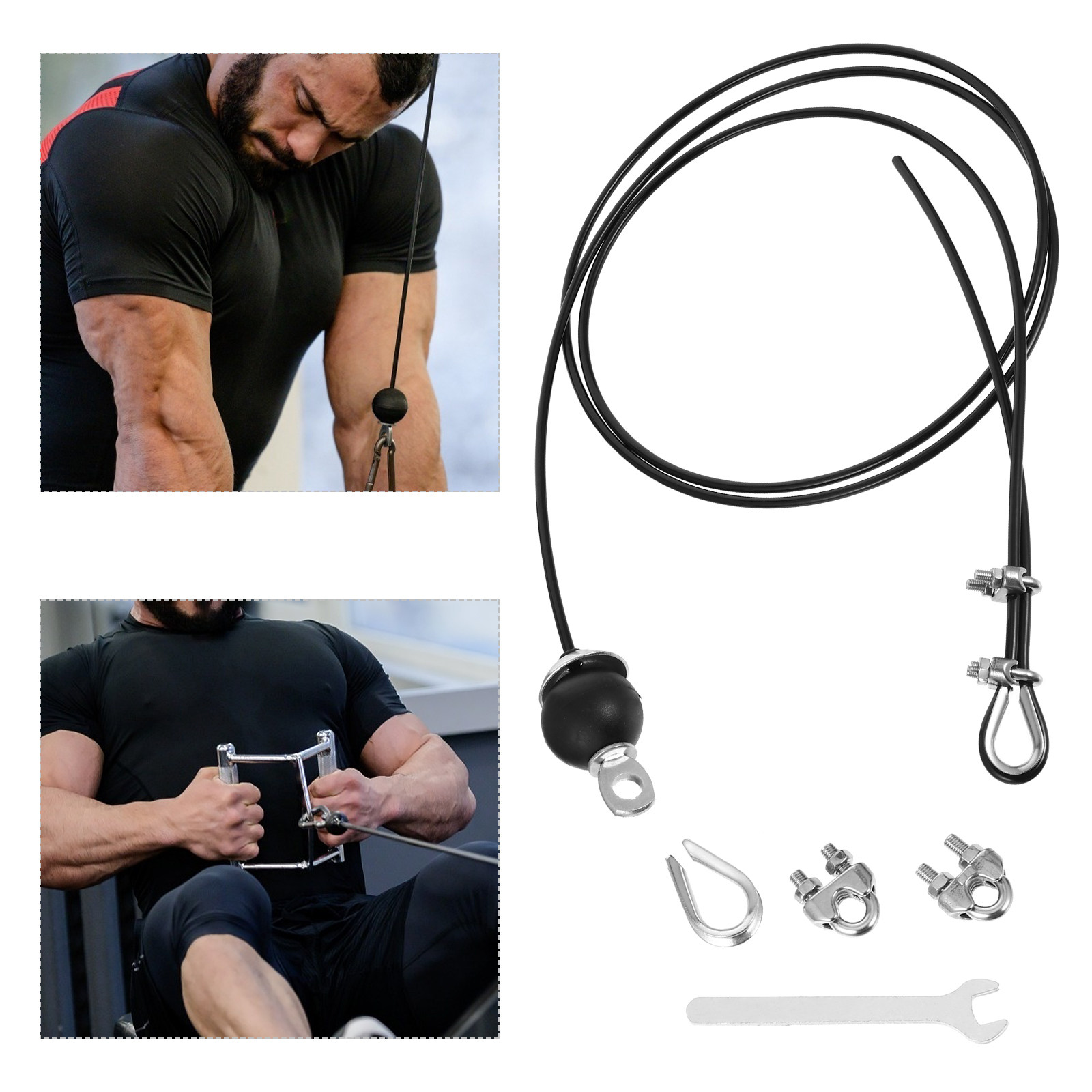 1Set DIY Gym Wire Rope Adjusta - огляд і ціна Home Gym Equipment Diy