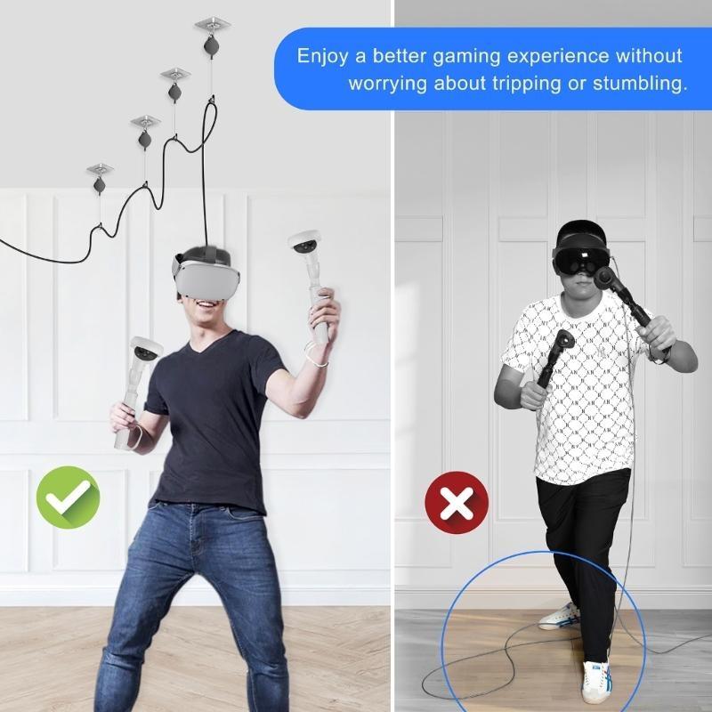 F62C Virtual Reality Headphone - огляд і ціна Cable Pulley System