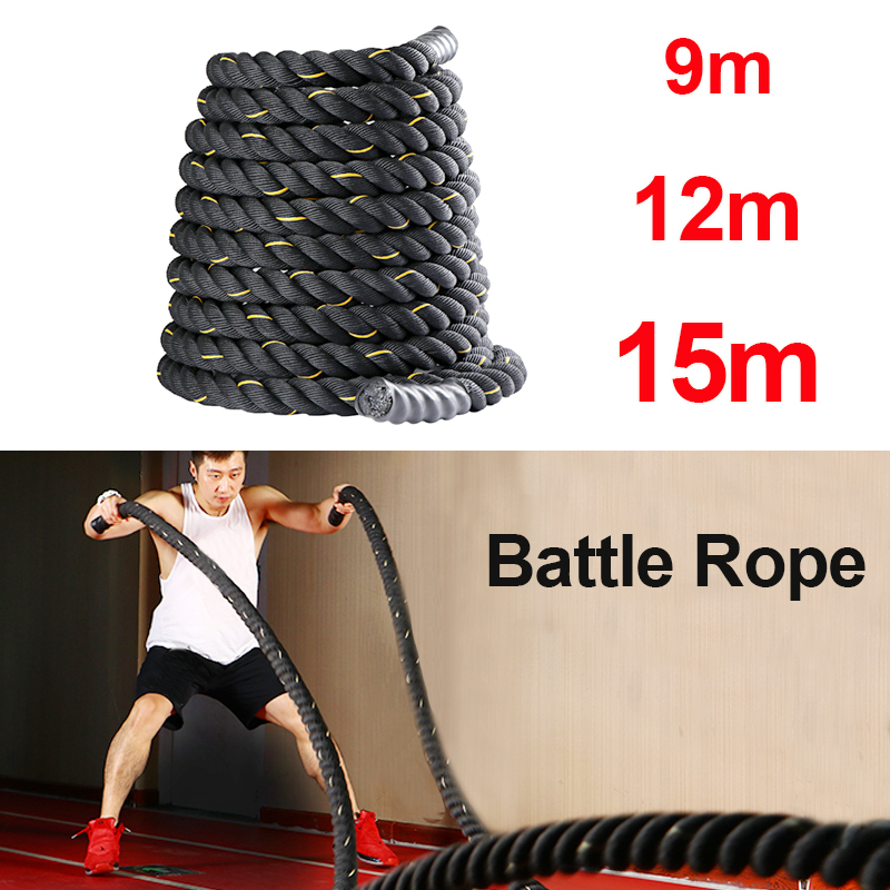 9M/12M/15M Fitness Battle Rope - огляд і ціна Home Gym No Equipment